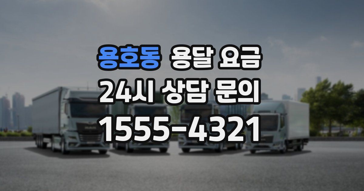 용호동 용달 요금