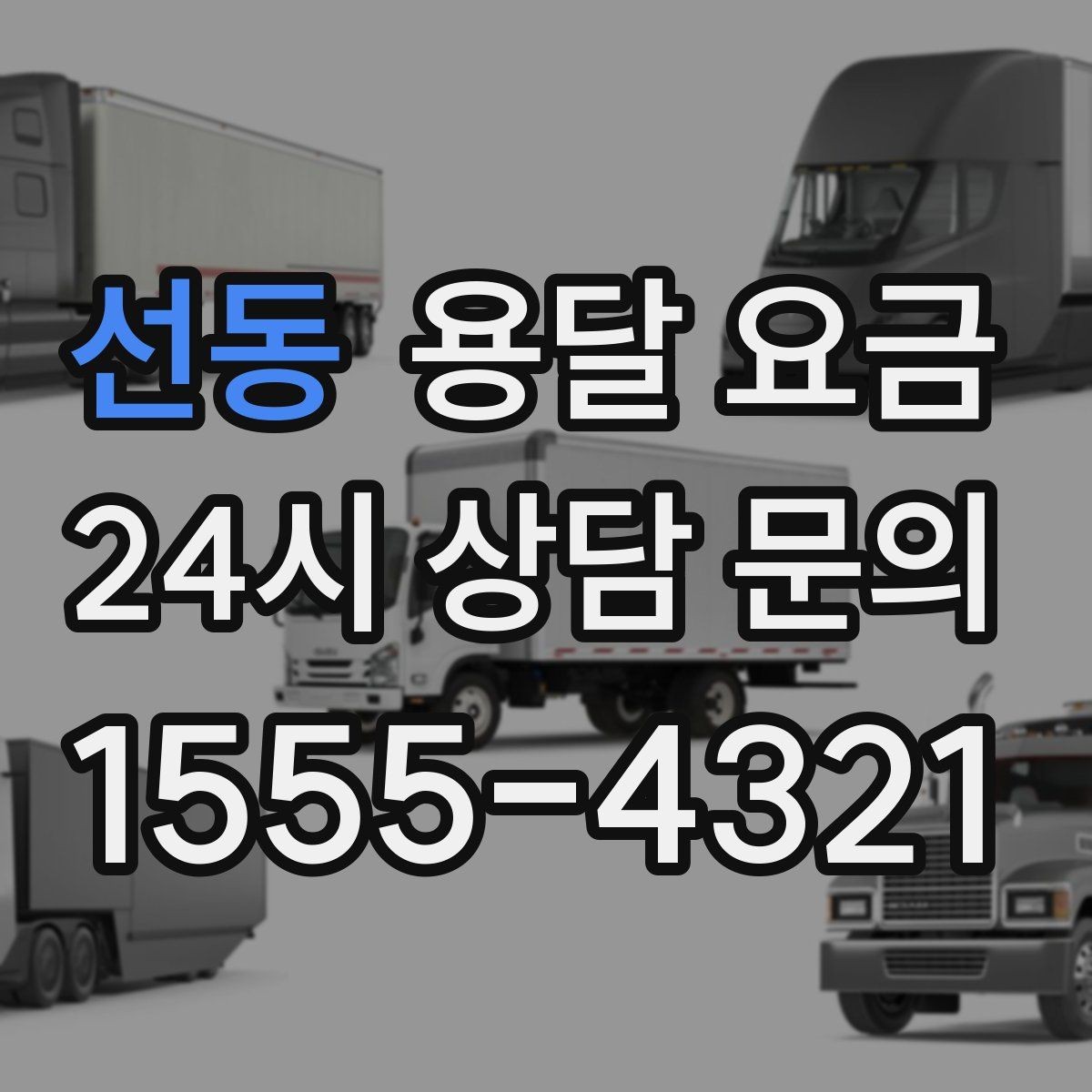 선동 용달 요금 기업용 운송과 개인용 차이