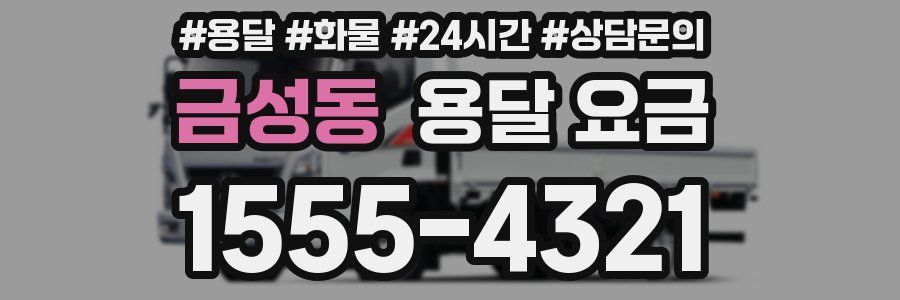 금성동 용달 요금