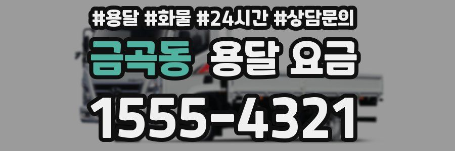 금곡동 용달 요금