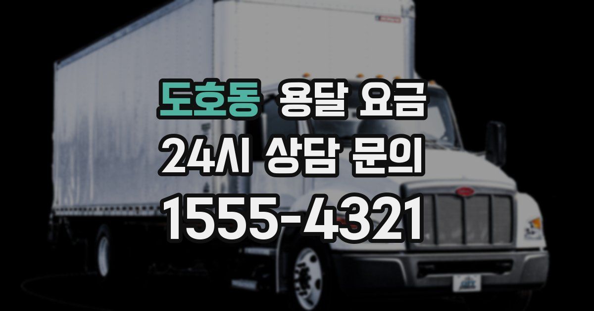 도호동 용달 요금