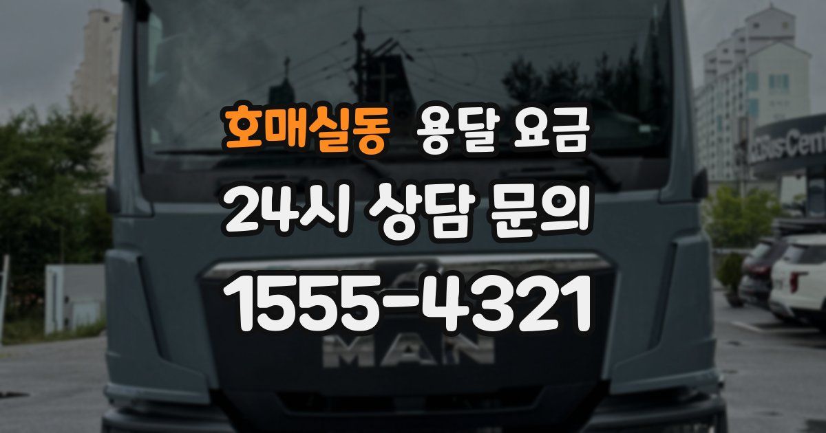 호매실동 용달 요금