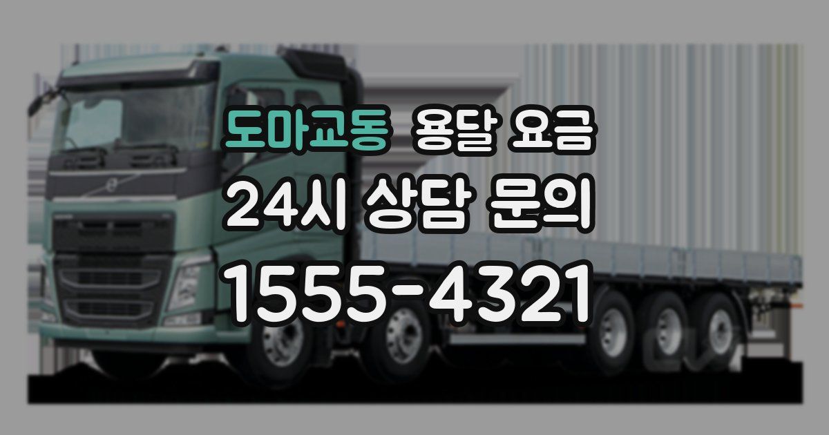 도마교동 용달 요금