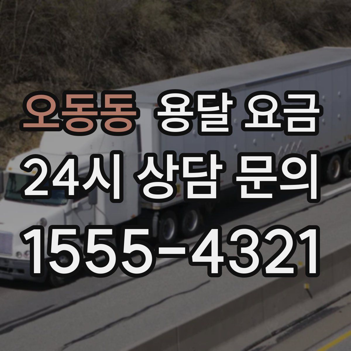 오동동 용달 요금