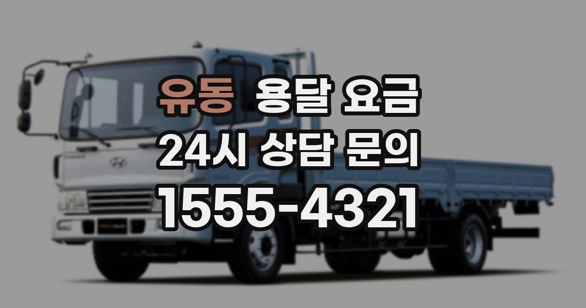 유동 용달 요금