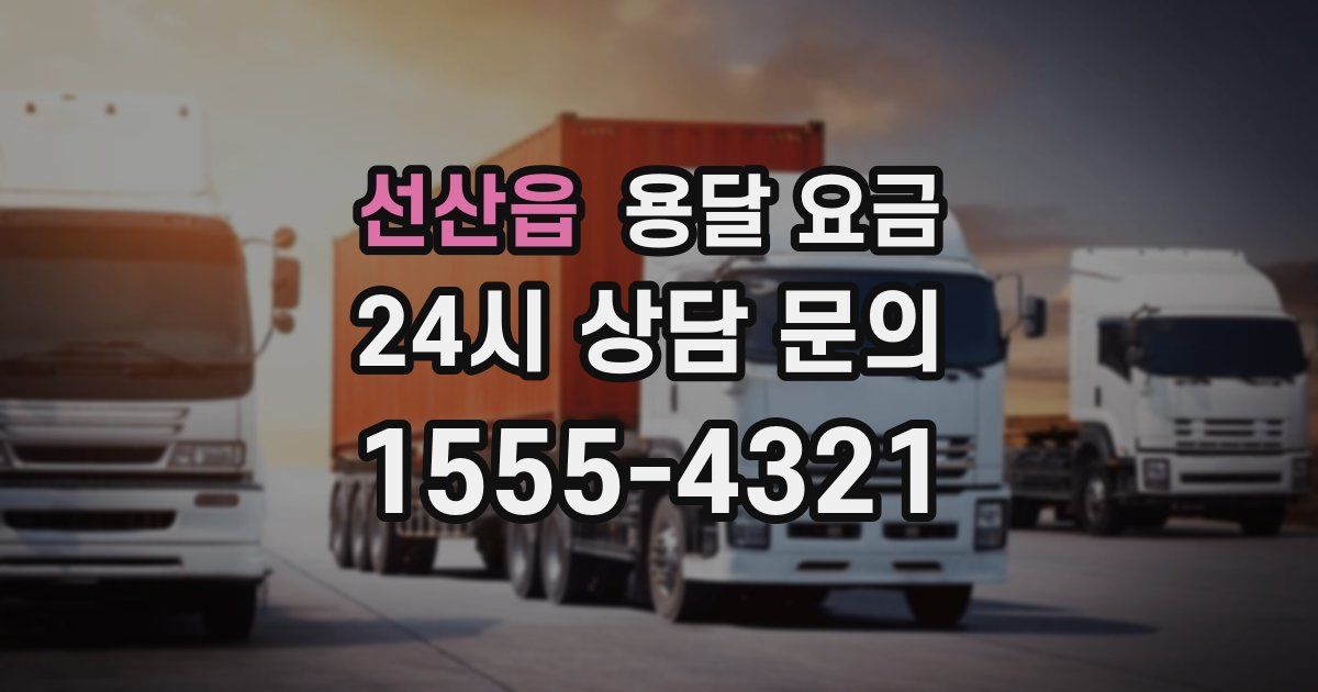 선산읍 용달 요금