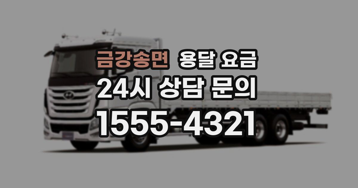 금강송면 용달 요금