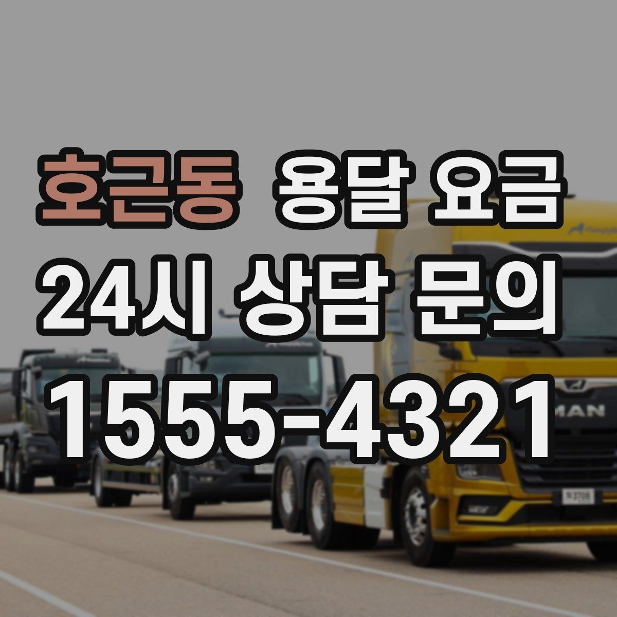 호근동 용달 요금 짐 양에 따라 달라지는 기준
