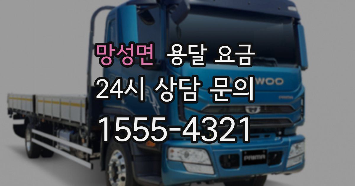 망성면 용달 요금