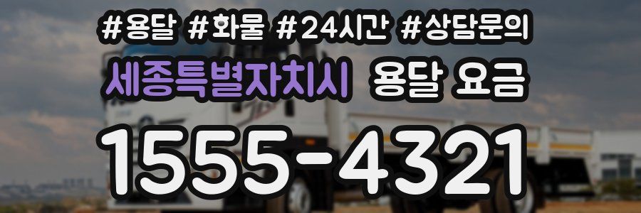 세종특별자치시 용달 요금