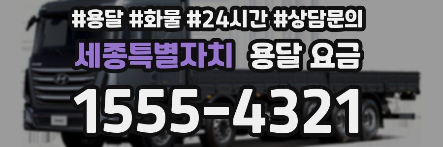 세종특별자치 용달 요금