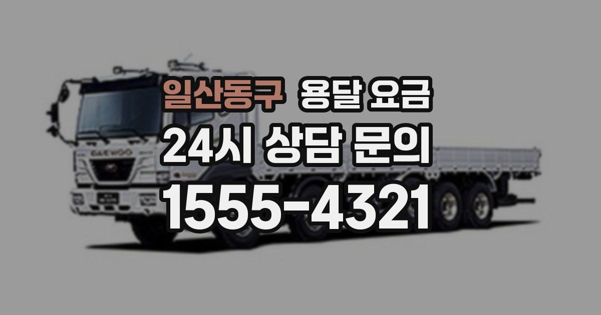 일산동구 용달 요금