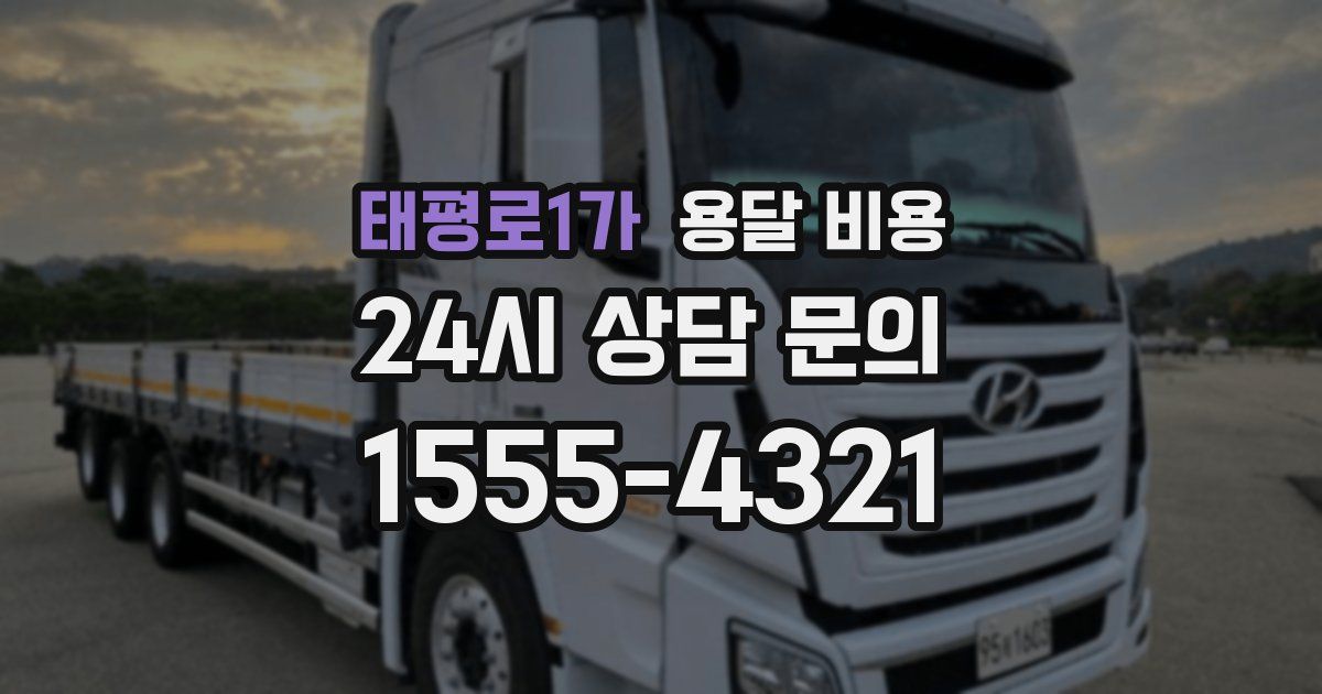 태평로1가 용달 비용