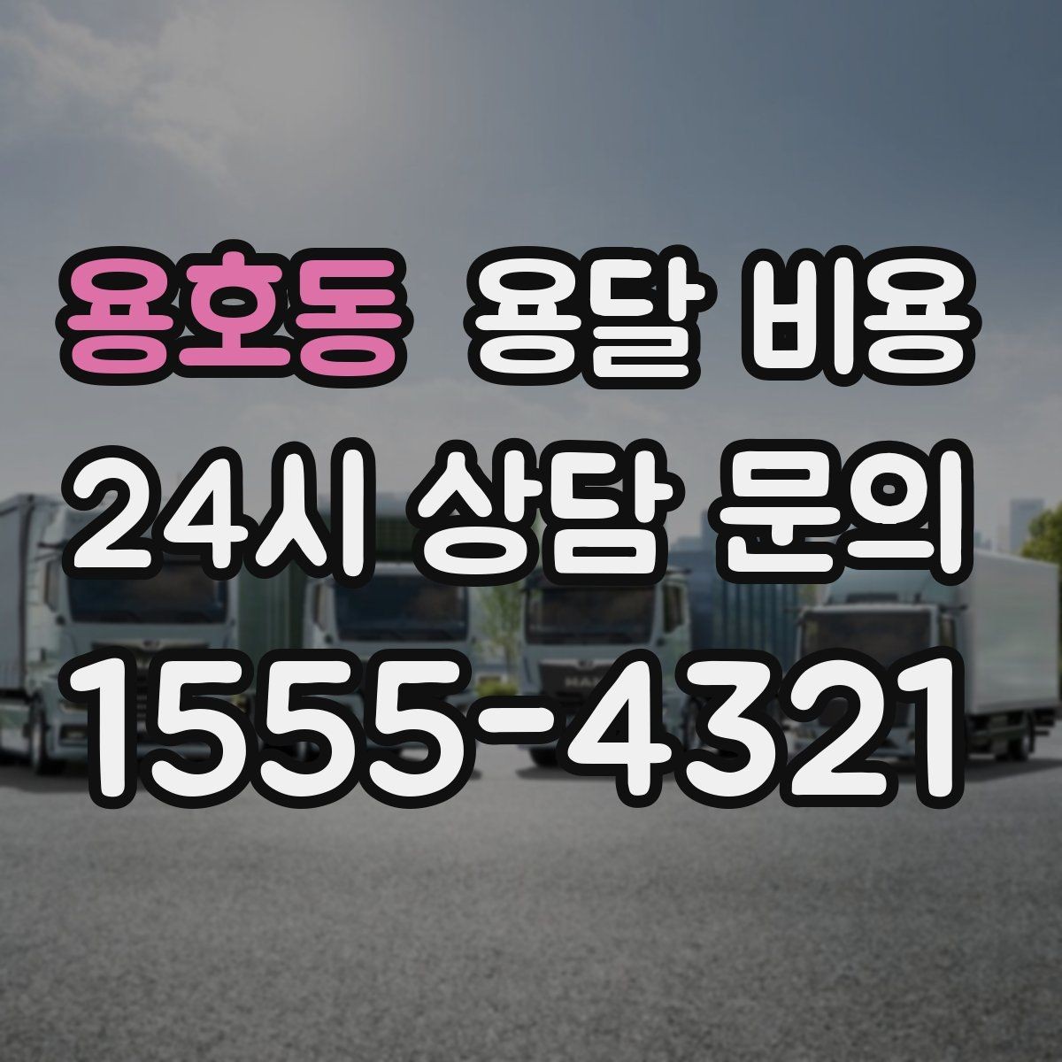 용호동 용달 비용 짐 양에 따라 달라지는 기준