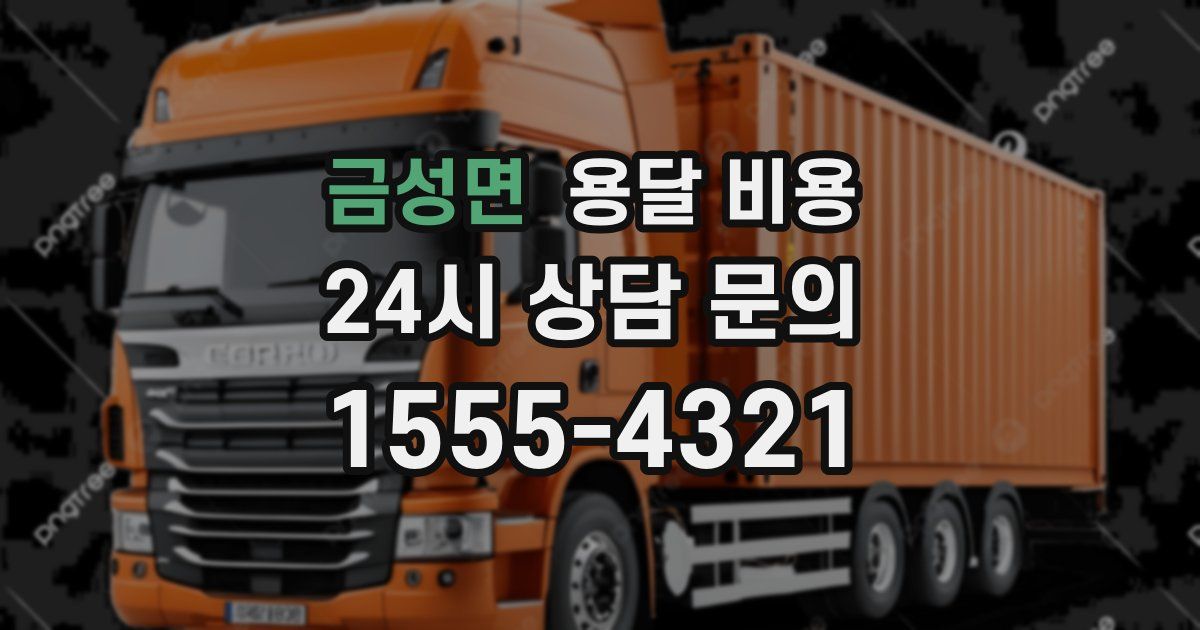 금성면 용달 비용