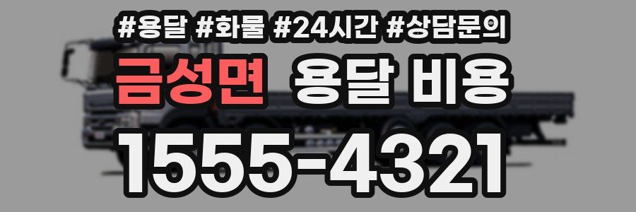 금성면 용달 비용