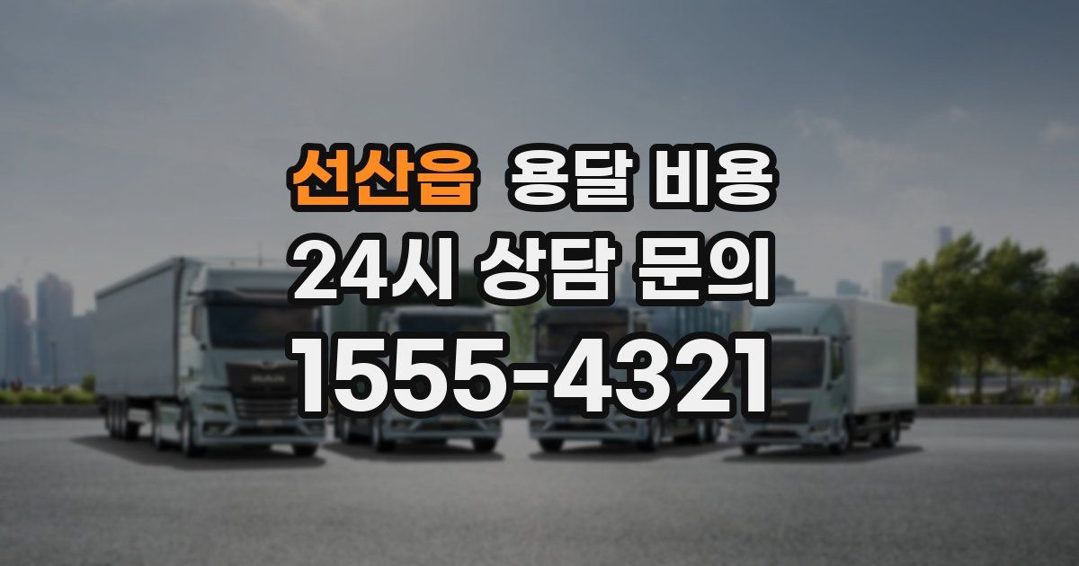 선산읍 용달 비용