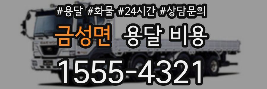 금성면 용달 비용