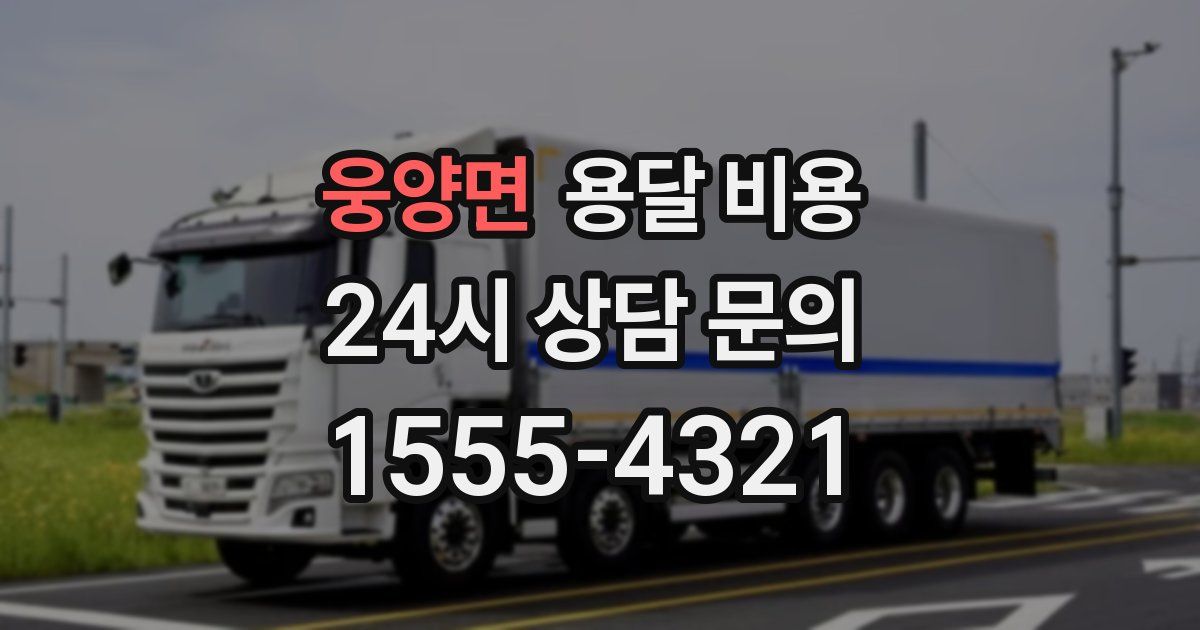 웅양면 용달 비용