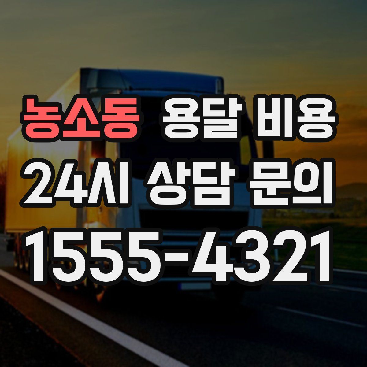 농소동 용달 비용