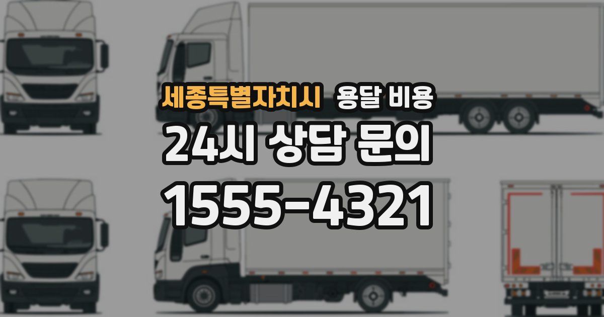 세종특별자치시 용달 비용