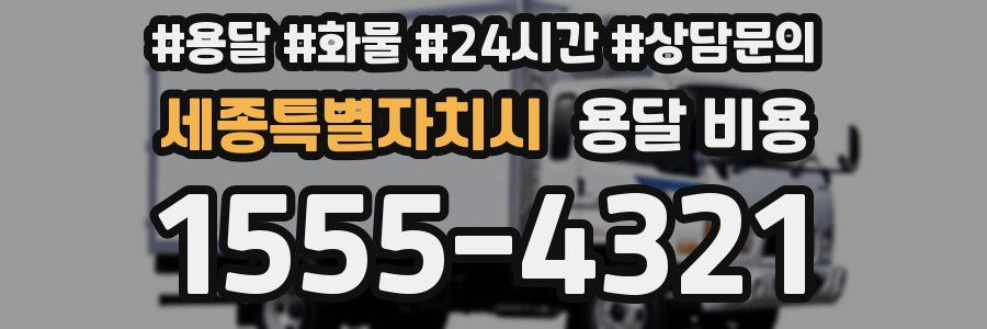 세종특별자치시 용달 비용