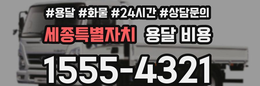 세종특별자치 용달 비용