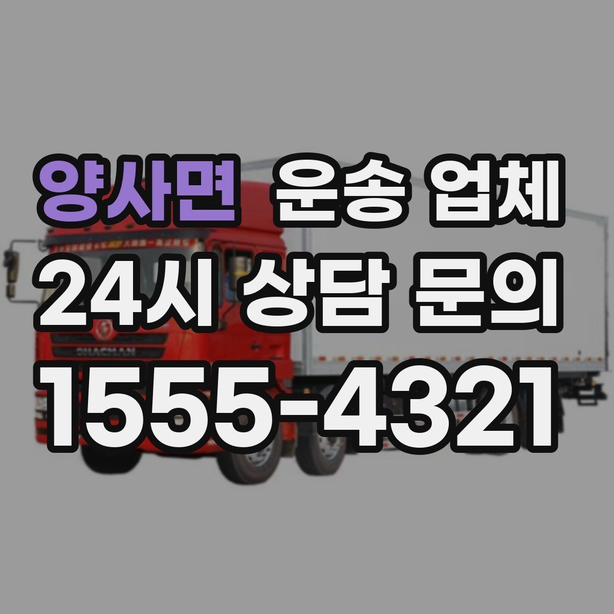 양사면 운송 업체 차량 종류별 특징 비교