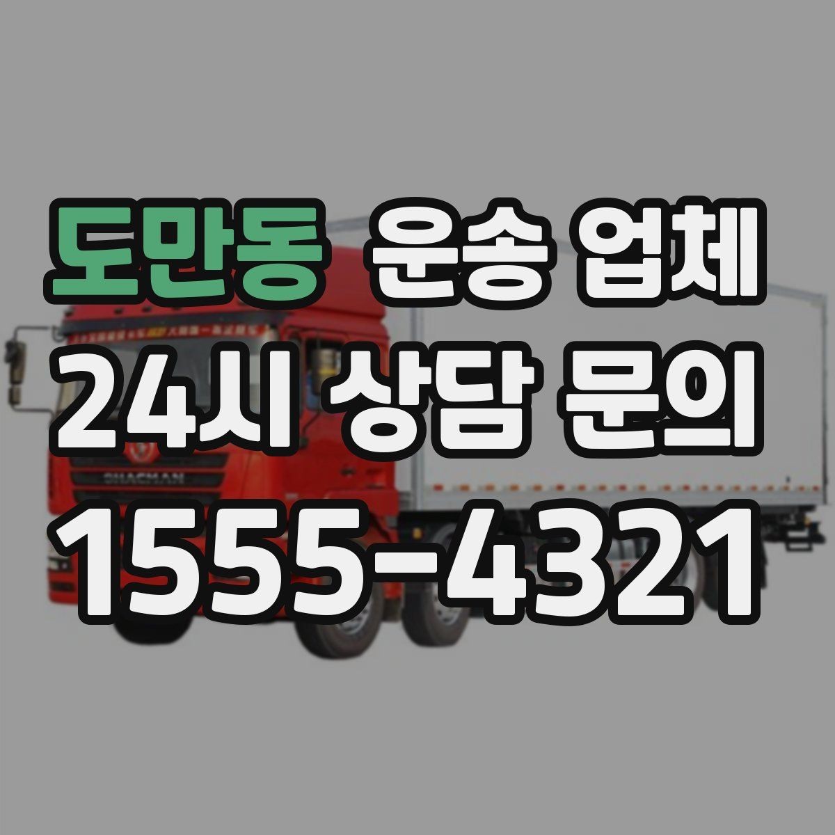 도만동 운송 업체 차량 종류별 특징 비교