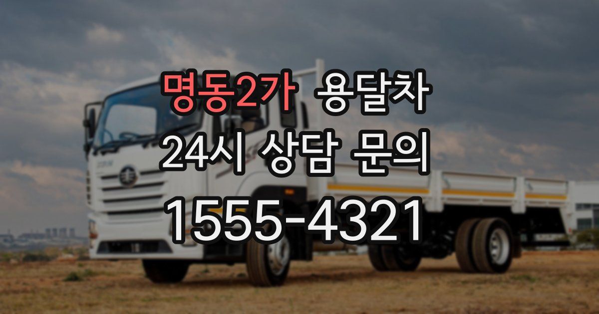 명동2가 용달차