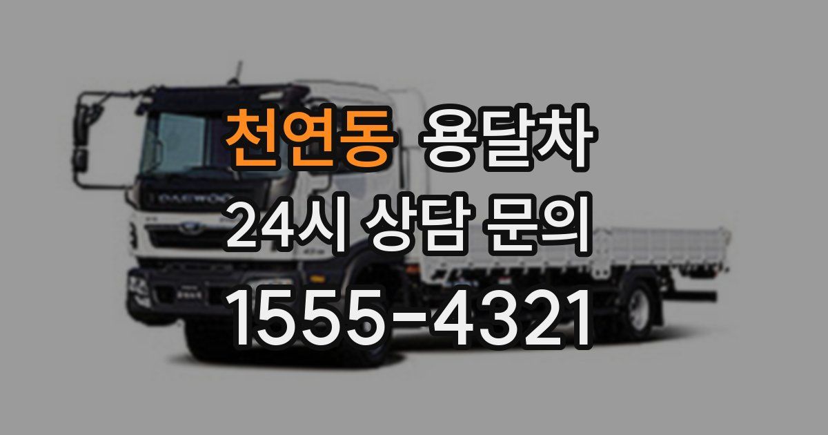 천연동 용달차