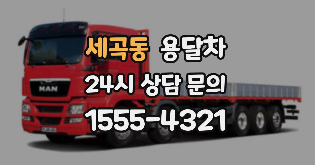 세곡동 용달차