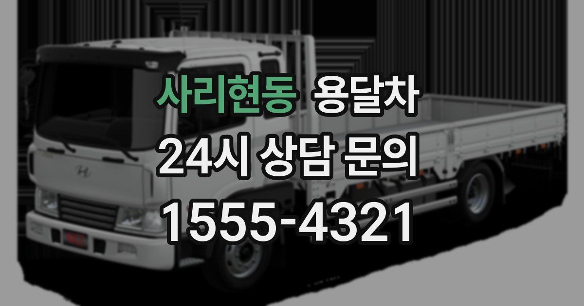 사리현동 용달차
