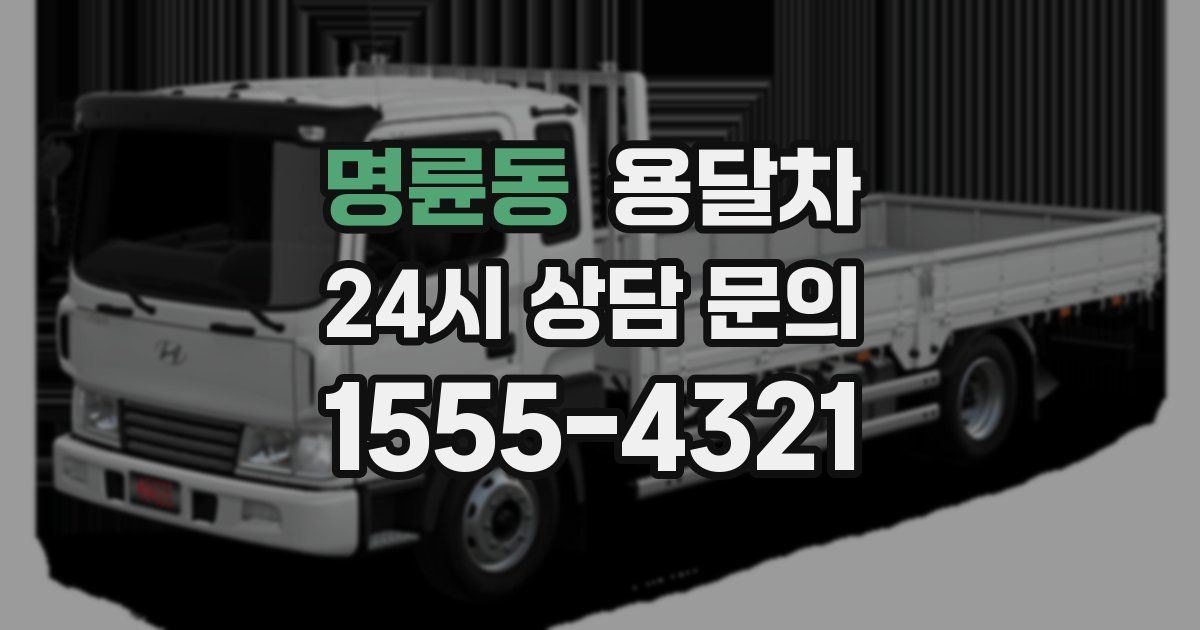 명륜동 용달차