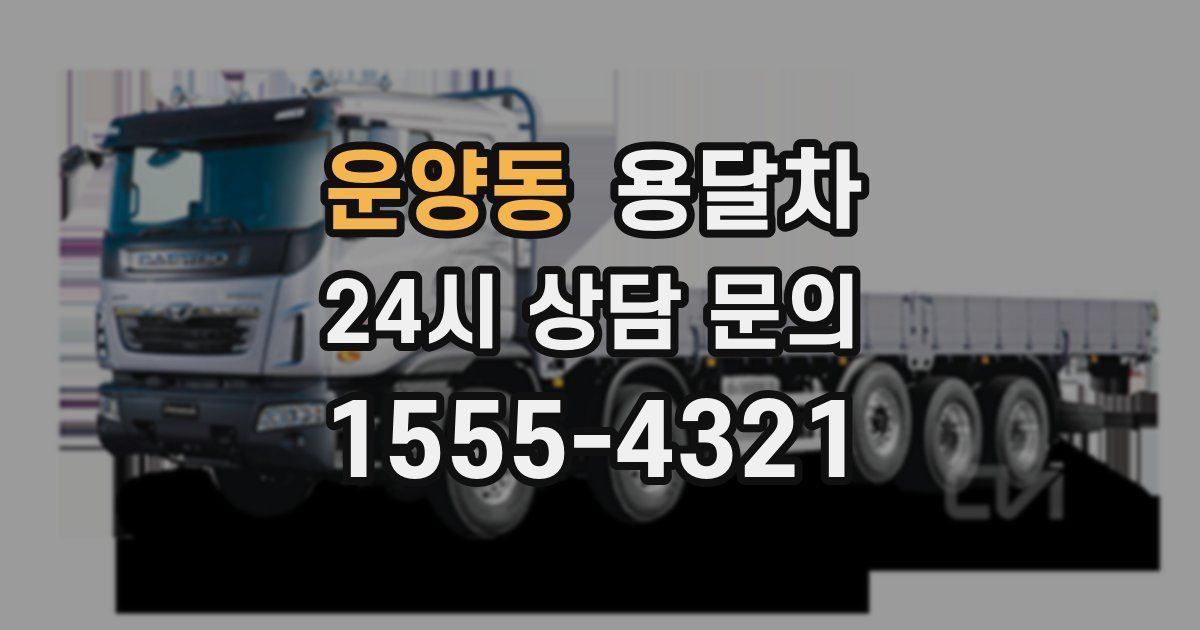 운양동 용달차