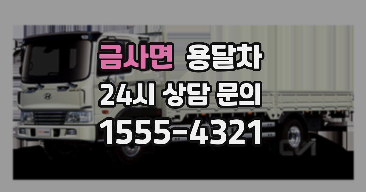 금사면 용달차