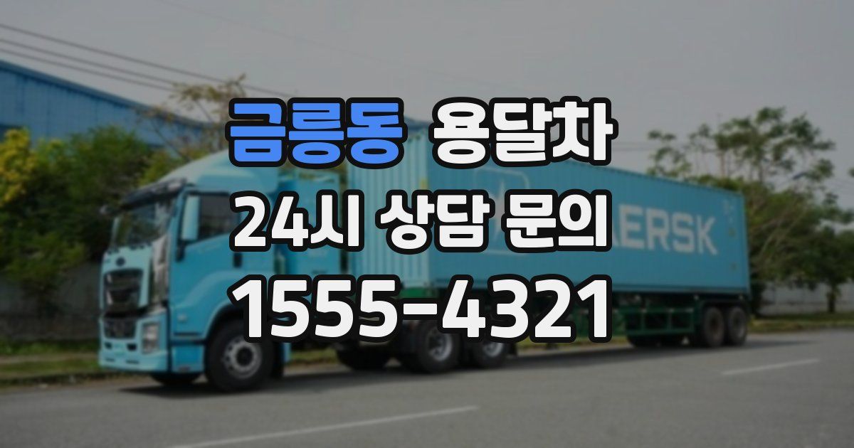 금릉동 용달차