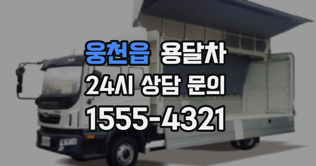 웅천읍 용달차