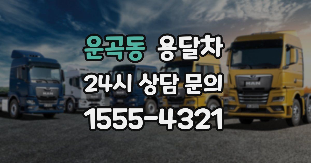 운곡동 용달차