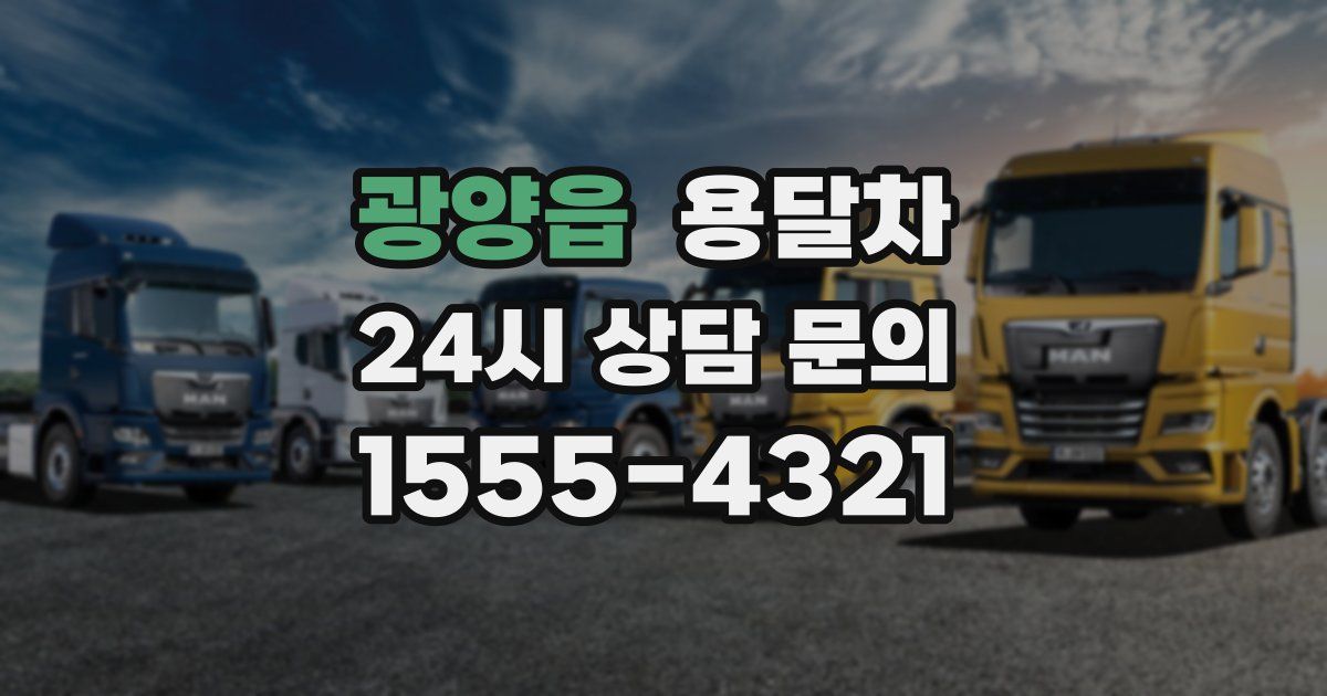광양읍 용달차