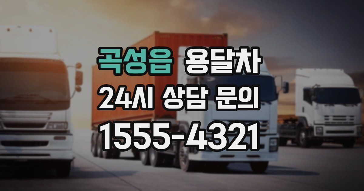 곡성읍 용달차
