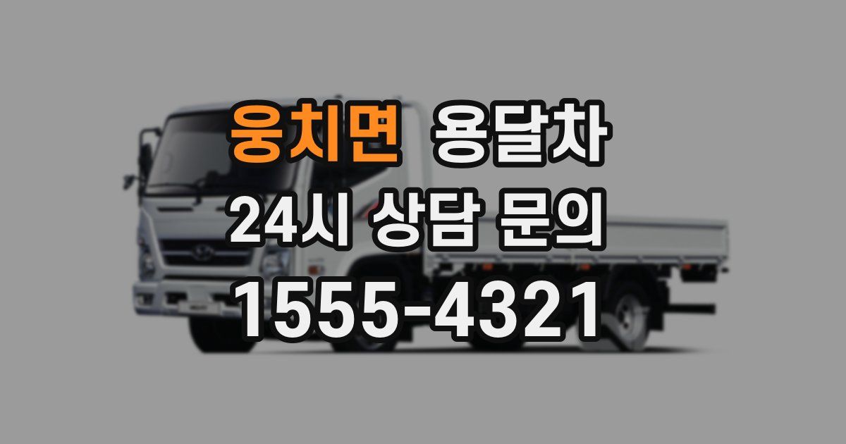 웅치면 용달차