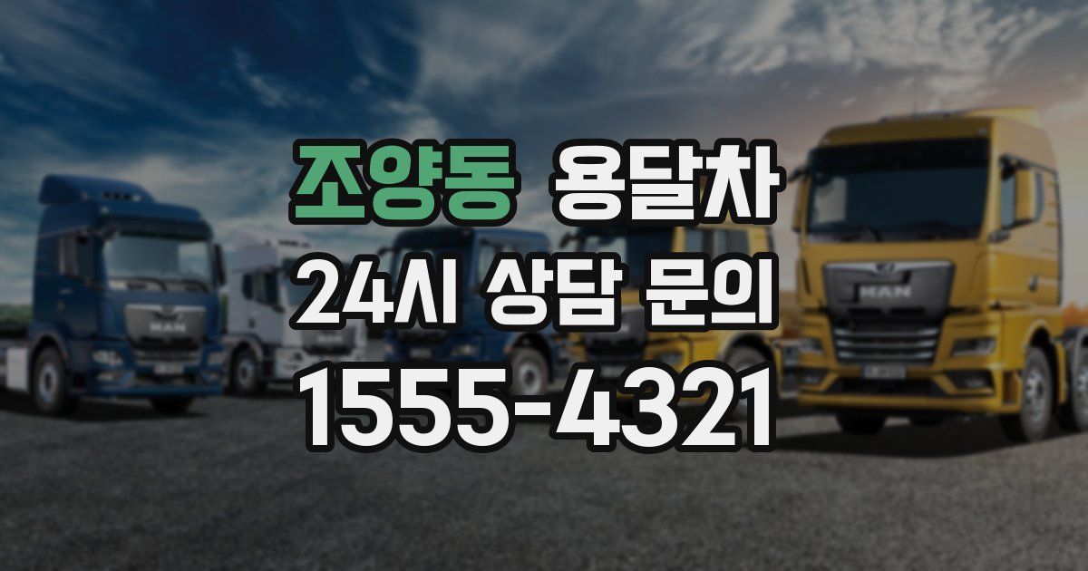 조양동 용달차