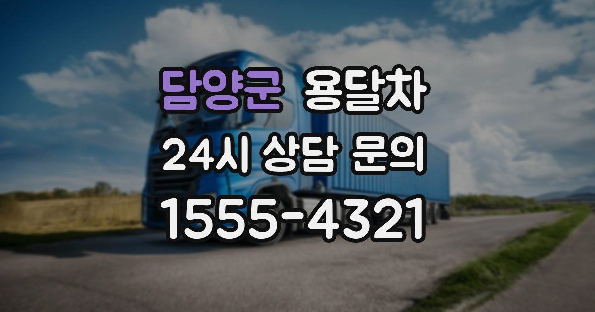 담양군 용달차
