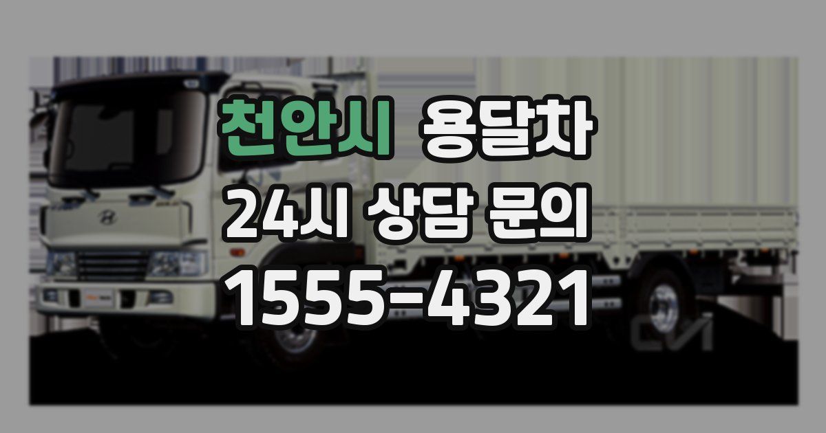 천안시 용달차