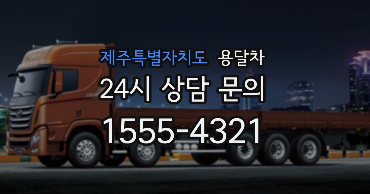 제주특별자치도 용달차