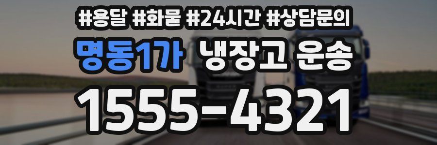 명동1가 냉장고 운송