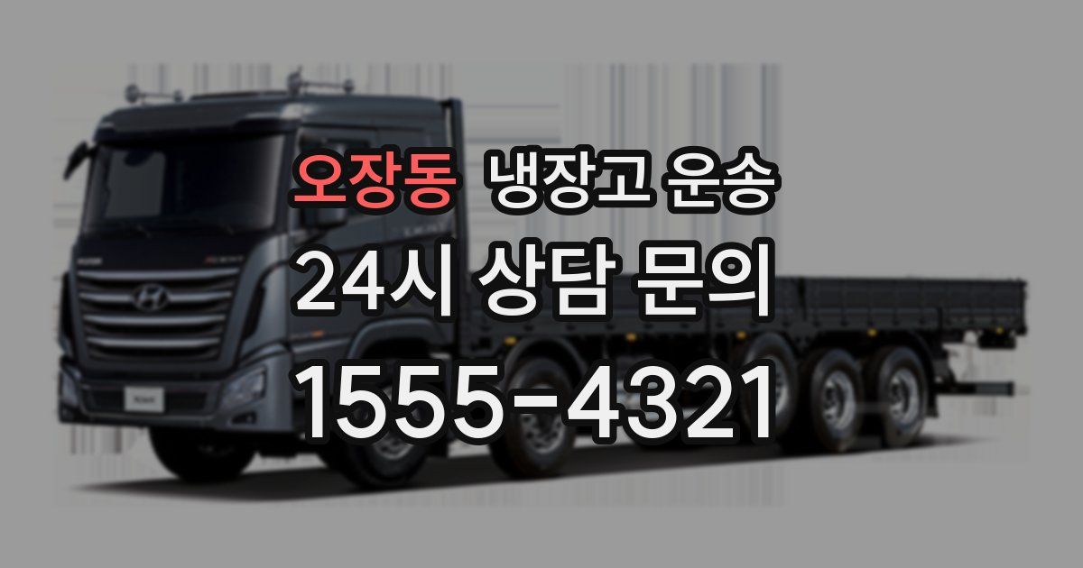 오장동 냉장고 운송