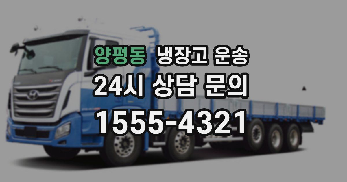 양평동 냉장고 운송