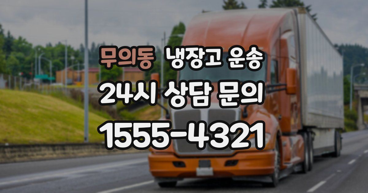 무의동 냉장고 운송